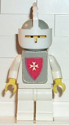 lego 1978 mini figurine cas083s Yellow Castle Knight White Cavalry