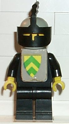 lego 1978 mini figurine cas085s Yellow Castle Knight Black Cavalry