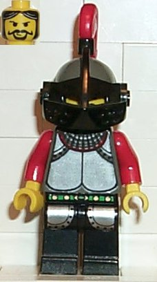 lego 2000 mini figurine cas036 Knight 1 Dark Gray Helmet, Black Visor 