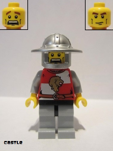 NEW Lego METALLIC SILVER Minifigure Castle Knights BROARD BRIM HELMET 