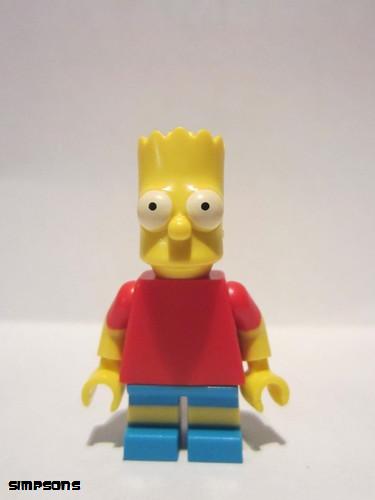 lego 2014 mini figurine sim008 Bart Simpson With Slingshot in Back Pocket Pattern 