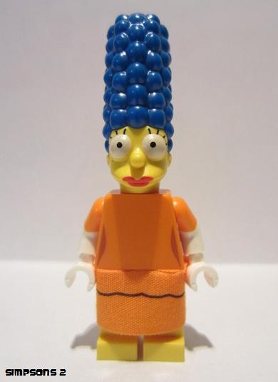lego 2015 mini figurine sim029 Marge Simpson With Orange Dress 