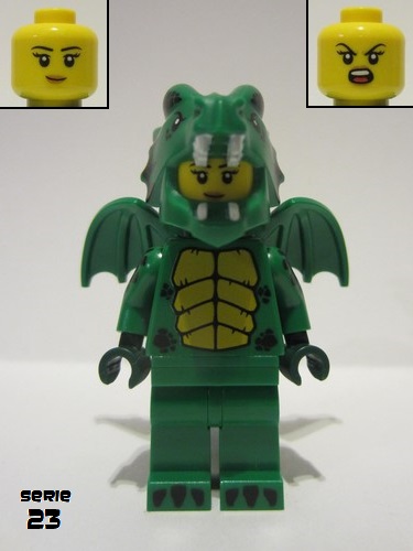 lego 2022 mini figurine col409 Green Dragon Costume  