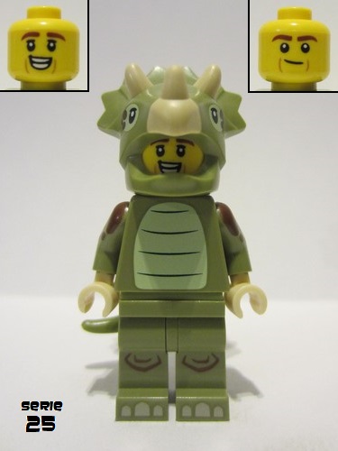 lego 2024 mini figurine col431 Triceratops Costume Fan  