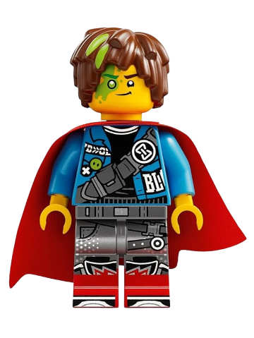 lego 2025 mini figurine drm084 Mateo Dark Azure Jacket, Red Cape 