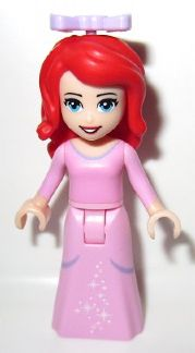 lego 2014 mini figurine dp004 Ariel Bright Pink Dress with White Stars, Bow 