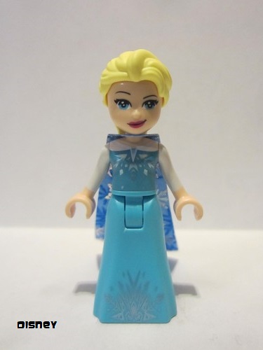 lego 2018 mini figurine dp050 Elsa Medium Blue Long Narrow Cape, White Sleeves 