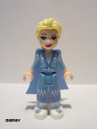lego 2019 mini figurine dp069 Elsa Glitter Cape with Two Tails, Medium Blue Skirt with White Shoes 
