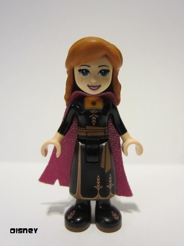 lego 2019 mini figurine dp073 Anna Black Dress, Magenta and Dark Purple Cape 