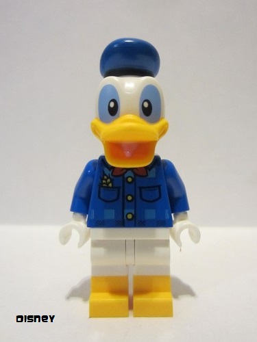 lego 2021 mini figurine dis053 Donald Duck Plaid Shirt with Yellow Buttons 