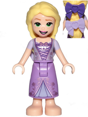 lego 2021 mini figurine dp103a Rapunzel With 2 Bows in Hair (Dark Purple and Lavender) 