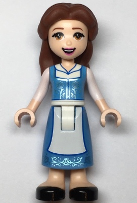 lego 2021 mini figurine dp132 Belle Medium Blue Dress, Open Mouth Smile 