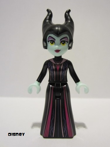 lego 2023 mini figurine dp177 Maleficent Black over Magenta Dress, Metallic Pink Collar and Stripes 