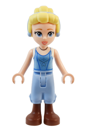 lego 2024 mini figurine dis152 Cinderella Bright Light Blue Top, Cropped Trousers 