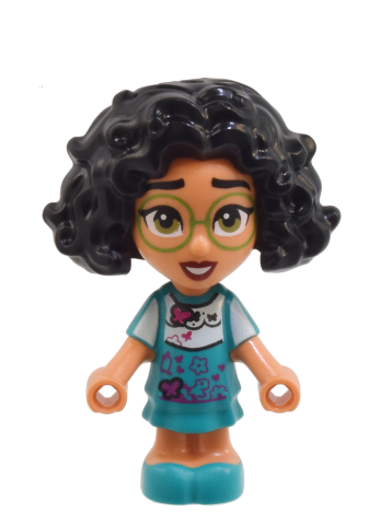 lego 2024 mini figurine dis173 Mirabel Madrigal Micro Doll, Bright Green Glasses, Open Eyes 