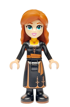 lego 2024 mini figurine dp192 Anna Black Dress, Narrow Smile 