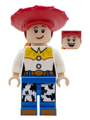 lego 2025 mini figurine dis182 Jessie Normal Legs, Minifigure Head and Bow, Printed Dark Orange Boot Tips 
