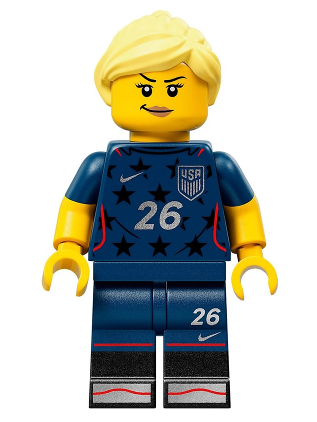 lego 2026 mini figurine edi009 Soccer Player Female, US Team, Stars Jersey 