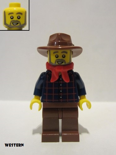 lego 2016 mini figurine edu023 Gold Prospector Reddish Brown Fedora 
