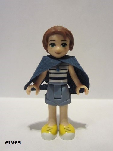 lego 2015 mini figurine elf009 Emily Jones Sand Blue Shorts - with Cape 
