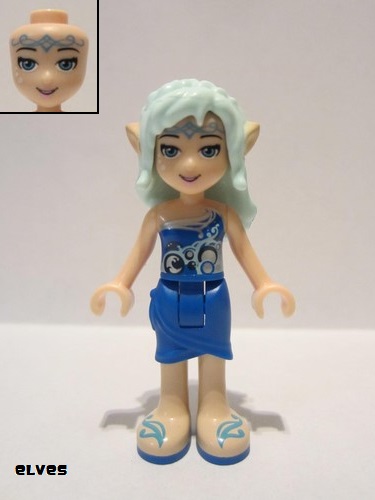 lego 2016 mini figurine elf014 Naida Riverheart Blue Skirt 