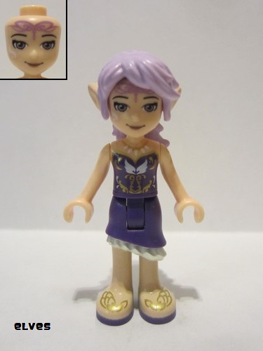 lego 2016 mini figurine elf015 Aira Windwhistler Dark Purple 