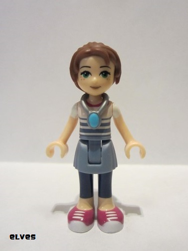 lego 2017 mini figurine elf034 Emily Jones Sand Blue Skirt, Ankle Length Leggings, Amulet 