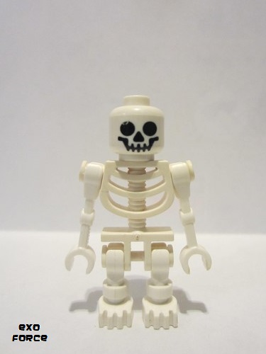 lego 2007 mini figurine gen019 Skeleton Fantasy Era Torso with Standard Skull, Mechanical Arms Straight 