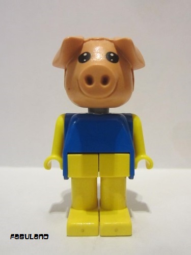 lego 1979 mini figurine fab11a Percy Pig Yellow Legs and Arms, Blue Top 