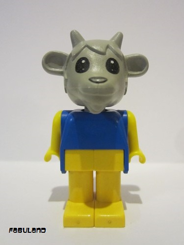 lego 1979 mini figurine fab5h Billy Goat Light Gray Head 