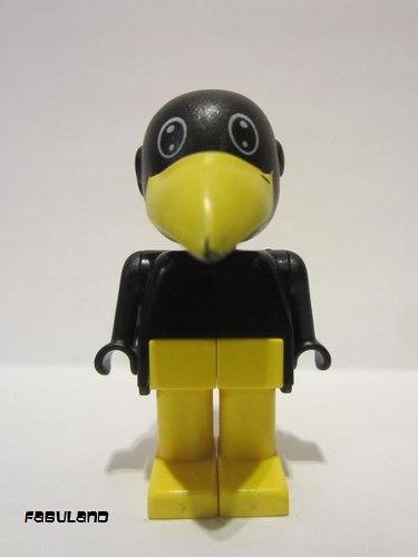 lego 1980 mini figurine fab4e Charlie / Joe Crow Black Head 