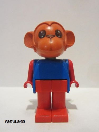 lego 1980 mini figurine fab8c Mark Monkey Red Head, Legs and Arms, Blue Top 