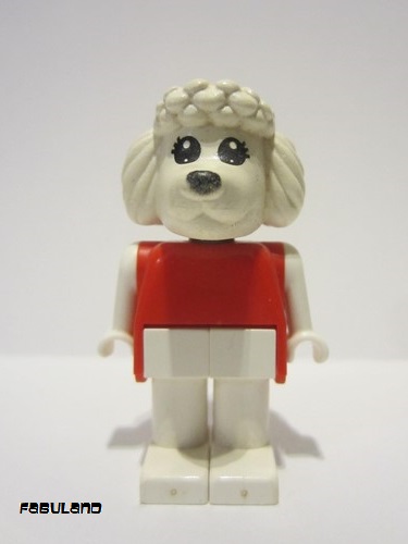 lego 1982 mini figurine fab14a Paulette Poodle Black Eyes 