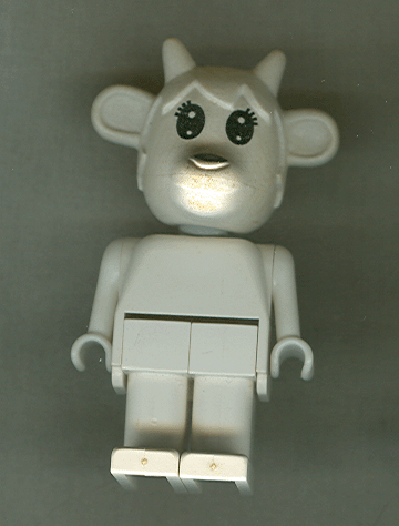 lego 1982 mini figurine fab5g Gertrude Goat White Head 