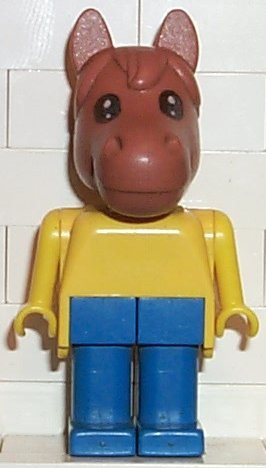 lego 1982 mini figurine fab6a Henry Horse Brown Head 