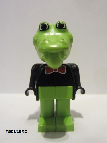 lego 1987 mini figurine fab4c Clive Crocodile Red Bow Tie 