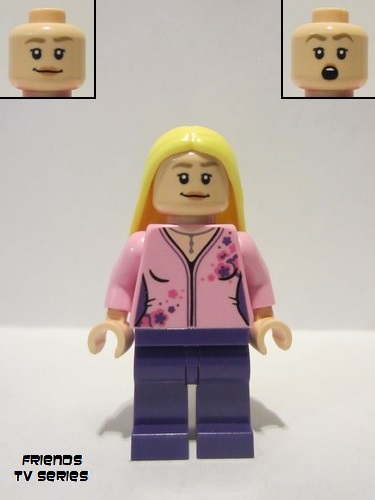 lego 2021 mini figurine ftv007 Phoebe Buffay Bright Pink Cardigan 