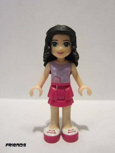 lego 2012 mini figurine frnd001 Emma Magenta Layered Skirt, Lavender Top 