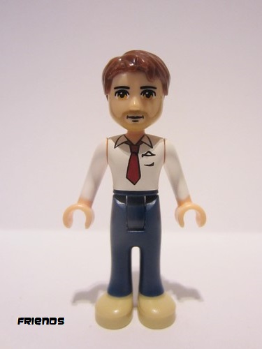 lego 2012 mini figurine frnd0019 Peter Dark Blue Trousers, White Shirt and Red Tie, Dark Tan Shoes 