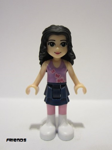 lego 2012 mini figurine frnd007 Emma Dark Blue Layered Skirt, Medium Violet Top, White Boots 