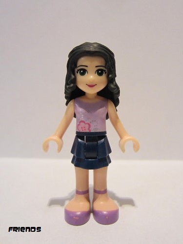 lego 2012 mini figurine frnd011 Emma Dark Blue Layered Skirt, Lavender Top 