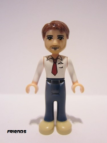 lego 2012 mini figurine frnd019 Peter Dark Blue Trousers, White Shirt and Red Tie, Dark Tan Shoes 