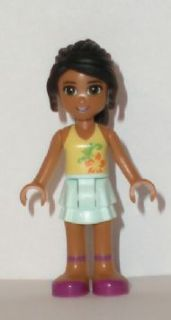 lego 2012 mini figurine frnd021 Nicole Light Aqua Layered Skirt, Light Yellow Top 