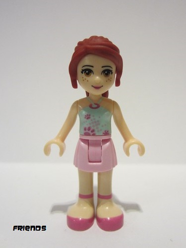 lego 2012 mini figurine frnd022 Mia Bright Pink Skirt, Light Aqua Halter Neck Top 