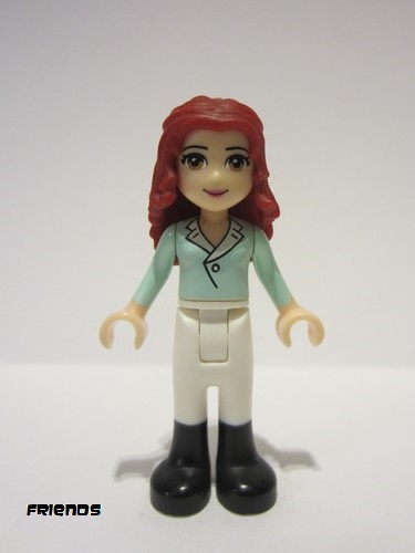 lego 2012 mini figurine frnd025 Theresa White Riding Pants, Light Aqua Long Sleeve Top with Collar 