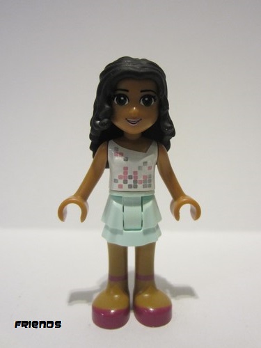 lego 2012 mini figurine frnd031 Chloe Light Aqua Layered Skirt, White Top 