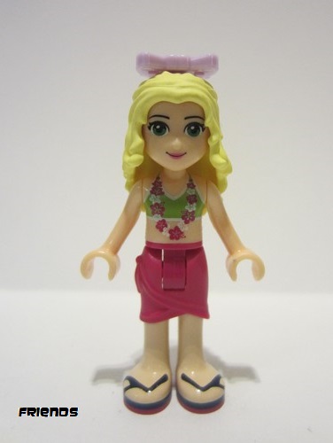lego 2013 mini figurine frnd033 Isabella Magenta Wrap Skirt, Lime Bikini Top, Bow 