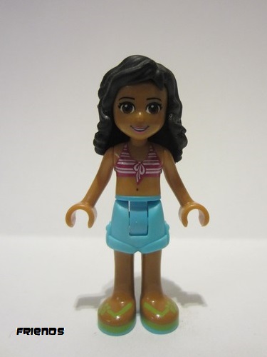 lego 2013 mini figurine frnd039 Kate Medium Azure Shorts, Striped Bikini Top 