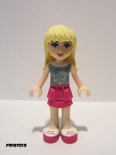 lego 2013 mini figurine frnd065 Stephanie Magenta Layered Skirt, Sand Green Top 