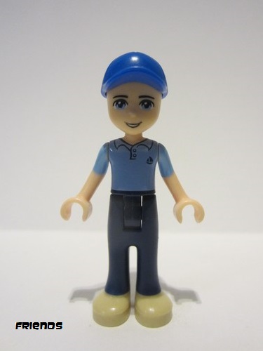 lego 2014 mini figurine frnd0066 Andrew Dark Blue Trousers, Medium Blue Polo Shirt, Blue Cap 